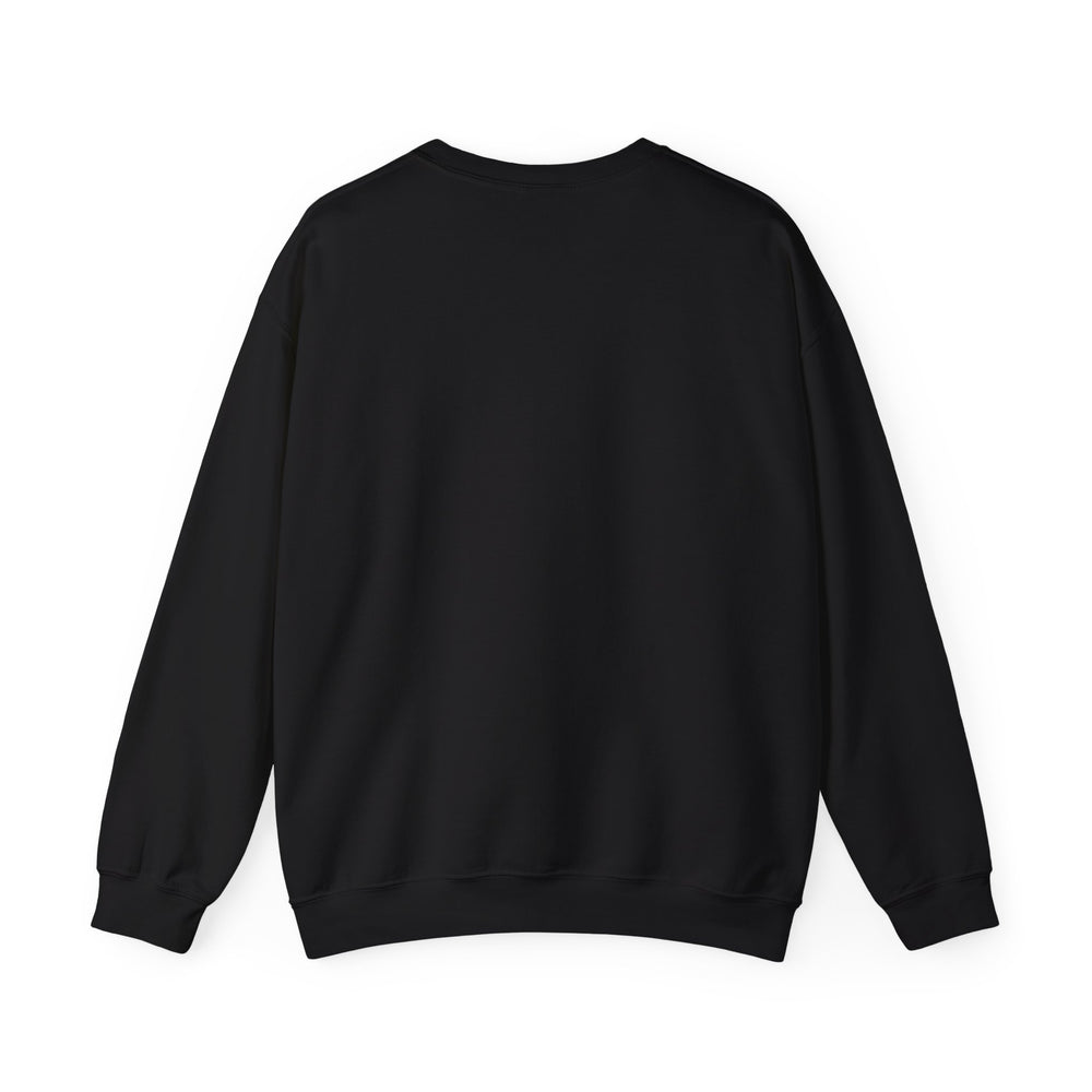 Nook & Things I Did It for the (Book) Nookie crewneck sweatshirt in black, front view of the book nook design