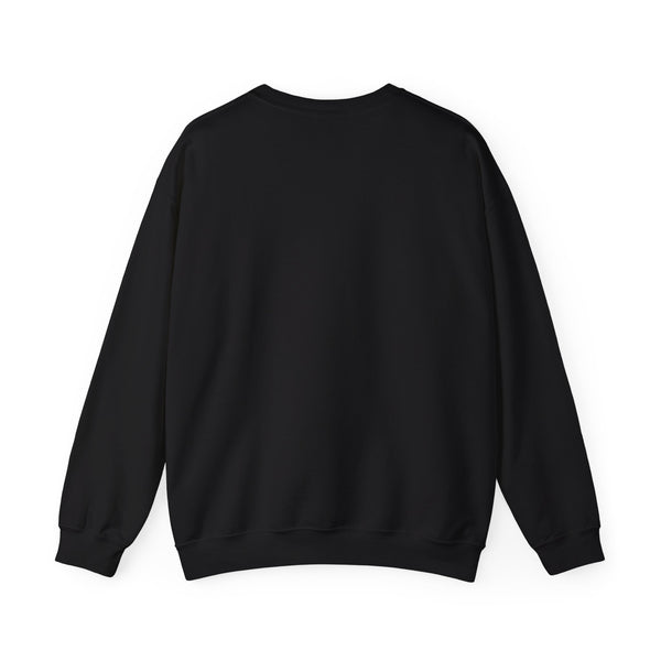 Back of the black I Did It for the (Book) Nookie crewneck sweatshirt, plain