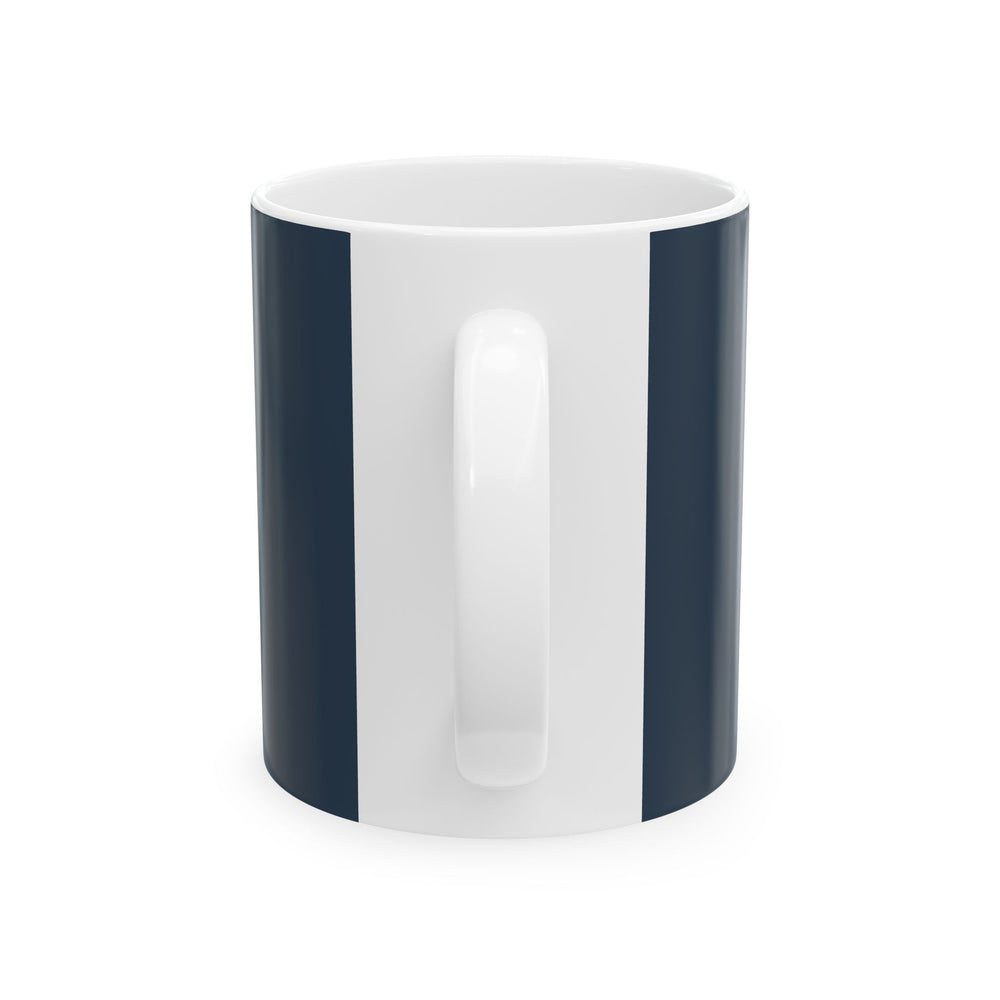 Nook & Things I Did It for the (Book) Nookie mug in navy, front view of the book nook design