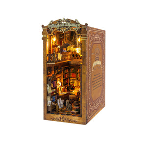 Nook & Things Magical Library DIY book nook kit, three-quarter view on white