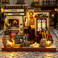Nook & Things Crown Tavern miniature pub at night
