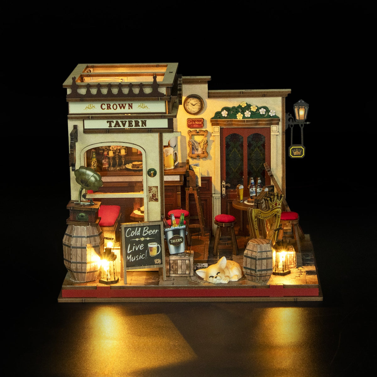 Nook & Things Crown Tavern lit up